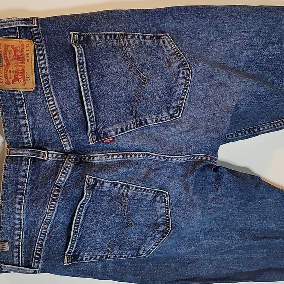 Levi's 512 34x30 Distressed Style Straight Leg Jeans - Picture 4 of 8